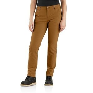 Carhartt Pants Womens 14 Rugged Flex Relaxed Fit Canvas Work Pant Brown Cargo